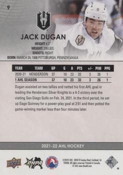 2021-22 Upper Deck AHL - Blue #9 Jack Dugan Back