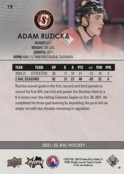 2021-22 Upper Deck AHL - Blue #19 Adam Ruzicka Back