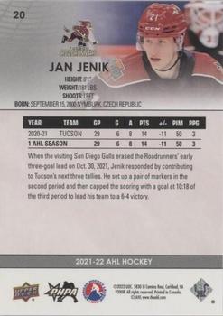 2021-22 Upper Deck AHL - Blue #20 Jan Jenik Back