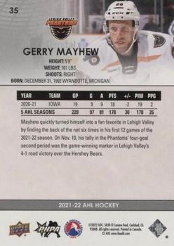 2021-22 Upper Deck AHL - Blue #35 Gerry Mayhew Back
