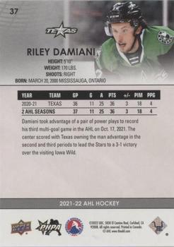 2021-22 Upper Deck AHL - Blue #37 Riley Damiani Back