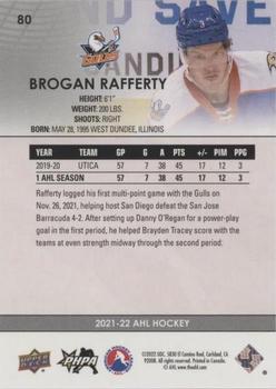 2021-22 Upper Deck AHL - Blue #80 Brogan Rafferty Back