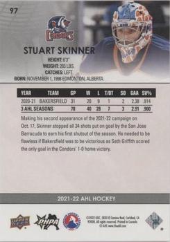 2021-22 Upper Deck AHL - Blue #97 Stuart Skinner Back