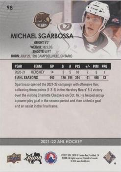 2021-22 Upper Deck AHL - Blue #98 Michael Sgarbossa Back