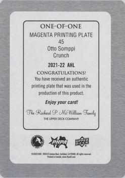 2021-22 Upper Deck AHL - Printing Plates Magenta #45 Otto Somppi Back