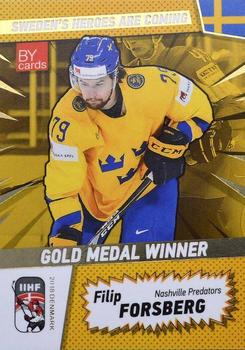 2018 BY Cards IIHF World Championship (Unlicensed) - Gold Medal Winner #SWE/2018-50 Filip Forsberg Front