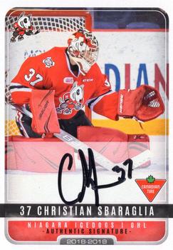 2018-19 Extreme Niagara IceDogs (OHL) Autographs #18 Christian Sbaraglia Front