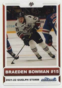 2021-22 Guelph Storm (OHL) #NNO Braeden Bowman Front