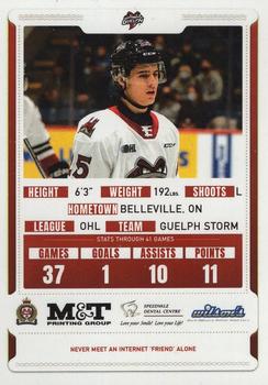 2021-22 Guelph Storm (OHL) #NNO Cameron Supryka Back
