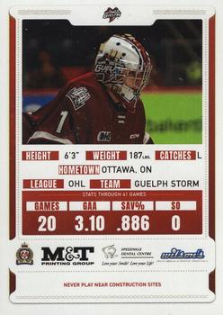 2021-22 Guelph Storm (OHL) #NNO Jacob Oster Back