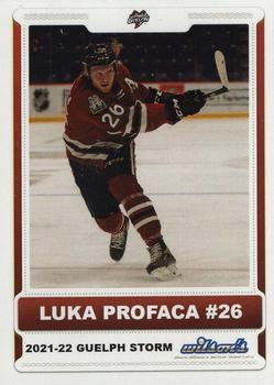 2021-22 Guelph Storm (OHL) #NNO Luka Profaca Front