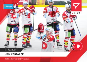 2021-22 SportZoo Live Tipsport ELH #L-054 Jan Kostalek Front