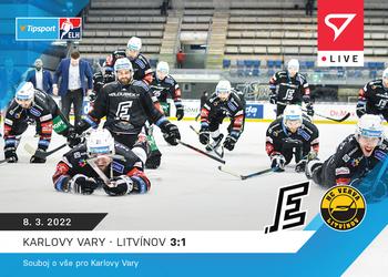 2021-22 SportZoo Live Tipsport ELH #L-118 HC Energie Karlovy Vary - HC Verva Litvinov 3:1 Front