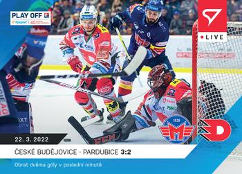 2021-22 SportZoo Live Tipsport ELH #L-120 HC Motor Ceske Budejovice - HC Dynamo Pardubice 3:2 Front