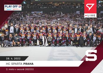 2021-22 SportZoo Live Tipsport ELH #L-138 HC Sparta Praha Front