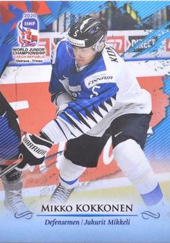 2020 BY Cards IIHF U20 World Championship (Unlicensed) #FIN/U20/2020-07 Mikko Kokkonen Front