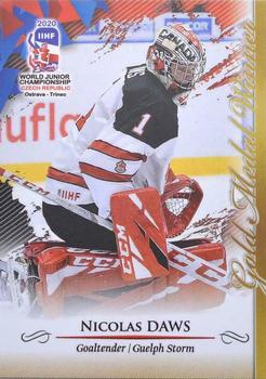 2020 BY Cards IIHF U20 World Championship (Unlicensed) #CAN/U20/2020-01 Nicolas Daws Front