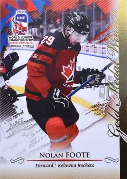2020 BY Cards IIHF U20 World Championship (Unlicensed) #CAN/U20/2020-50 Nolan Foote Front