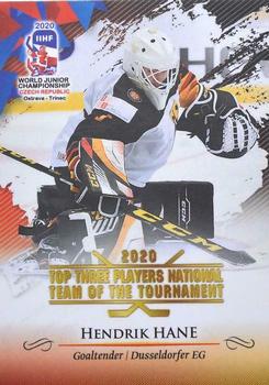 2020 BY Cards IIHF U20 World Championship (Unlicensed) #GER/U20/2020-25 Hendrik Hane Front