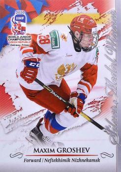 2020 BY Cards IIHF U20 World Championship (Unlicensed) #RUS/U20/2020-23 Maxim Groshev Front