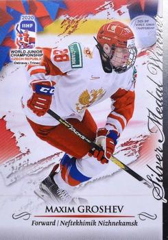 2020 BY Cards IIHF U20 World Championship (Unlicensed) #RUS/U20/2020-50 Maxim Groshev Front