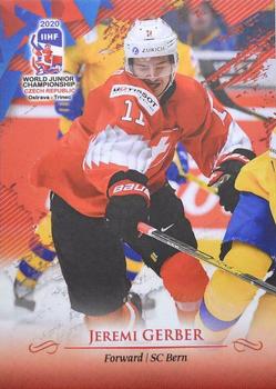 2020 BY Cards IIHF U20 World Championship (Unlicensed) #SUI/U20/2020-13 Jeremi Gerber Front