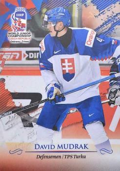 2020 BY Cards IIHF U20 World Championship (Unlicensed) #SVK/U20/2020-04 David Mudrak Front