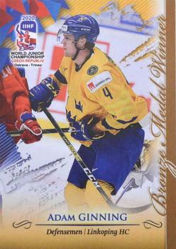 2020 BY Cards IIHF U20 World Championship (Unlicensed) #SWE/U20/2020-05 Adam Ginning Front