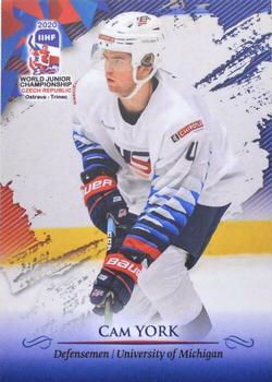 2020 BY Cards IIHF U20 World Championship (Unlicensed) #USA/U20/2020-05 Cam York Front