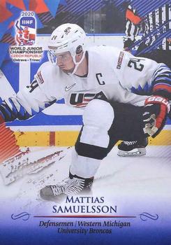 2020 BY Cards IIHF U20 World Championship (Unlicensed) #USA/U20/2020-10 Mattias Samuelsson Front