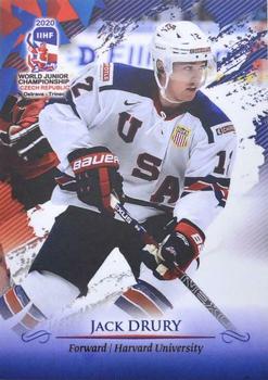 2020 BY Cards IIHF U20 World Championship (Unlicensed) #USA/U20/2020-13 Jack Drury Front