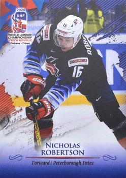 2020 BY Cards IIHF U20 World Championship (Unlicensed) #USA/U20/2020-16 Nick Robertson Front