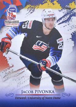2020 BY Cards IIHF U20 World Championship (Unlicensed) #USA/U20/2020-22 Jacob Pivonka Front
