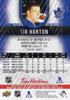 2022-23 Upper Deck Tim Hortons #1 Tim Horton Back