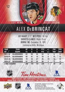 2022-23 Upper Deck Tim Hortons #12 Alex Debrincat Back