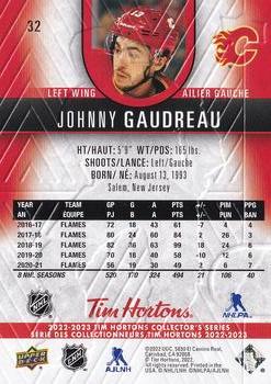 2022-23 Upper Deck Tim Hortons #32 Johnny Gaudreau Back