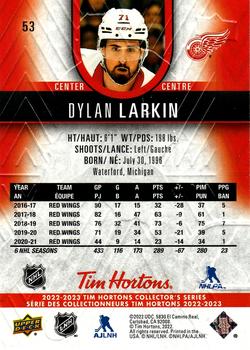 2022-23 Upper Deck Tim Hortons #53 Dylan Larkin Back