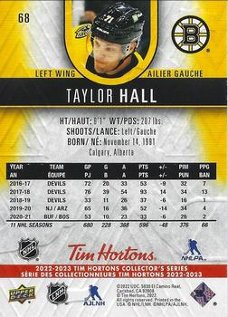 2022-23 Upper Deck Tim Hortons #68 Taylor Hall Back