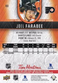 2022-23 Upper Deck Tim Hortons #80 Joel Farabee Back