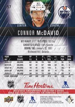 2022-23 Upper Deck Tim Hortons #97 Connor McDavid Back