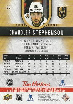 2022-23 Upper Deck Tim Hortons #98 Chandler Stephenson Back
