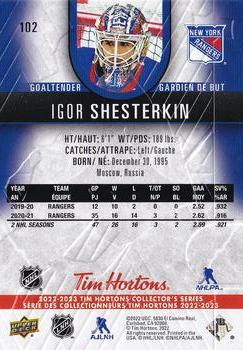 2022-23 Upper Deck Tim Hortons #102 Igor Shesterkin Back