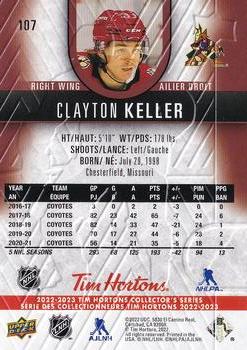 2022-23 Upper Deck Tim Hortons #107 Clayton Keller Back