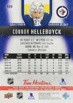 2022-23 Upper Deck Tim Hortons #109 Connor Hellebuyck Back