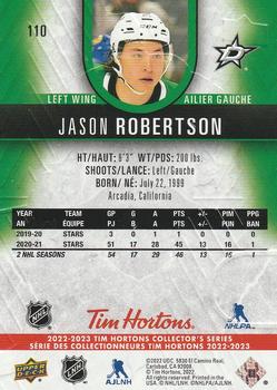 2022-23 Upper Deck Tim Hortons #110 Jason Robertson Back
