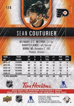 2022-23 Upper Deck Tim Hortons #114 Sean Couturier Back