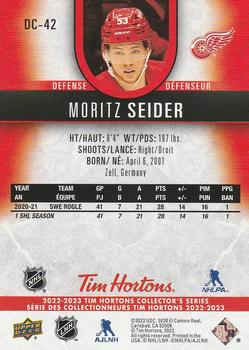 2022-23 Upper Deck Tim Hortons - Red Die Cuts #DC-42 Moritz Seider Back