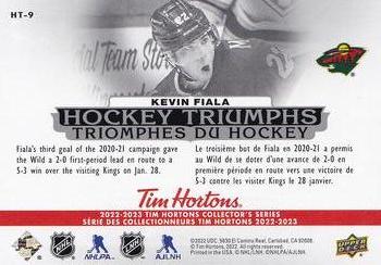 2022-23 Upper Deck Tim Hortons - Hockey Triumphs #HT-9 Kevin Fiala Back