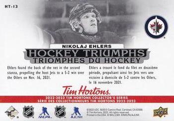 2022-23 Upper Deck Tim Hortons - Hockey Triumphs #HT-13 Nikolaj Ehlers Back