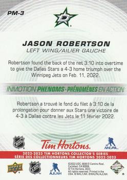 2022-23 Upper Deck Tim Hortons - InMotion Phenoms #PM-3 Jason Robertson Back